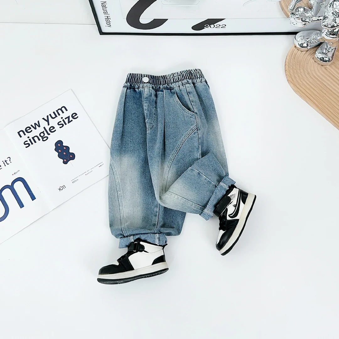 男童裤子春夏款儿童牛仔裤2025新款春装潮 BQ25065N 悠悠童话童装