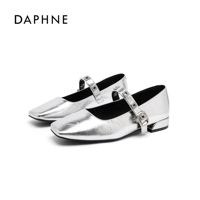 达芙妮玛丽珍芭蕾鞋2025秋季方头浅口法式高级感女式通勤低跟单鞋