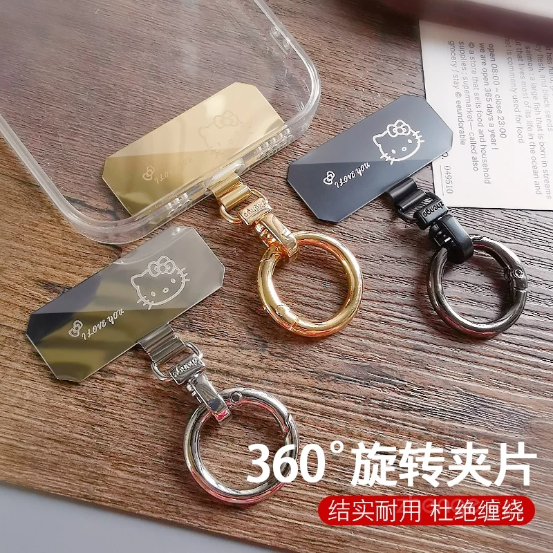 旋转式金属夹片手机挂绳垫片薄充电手机链挂片手串环挂钩扣连接片