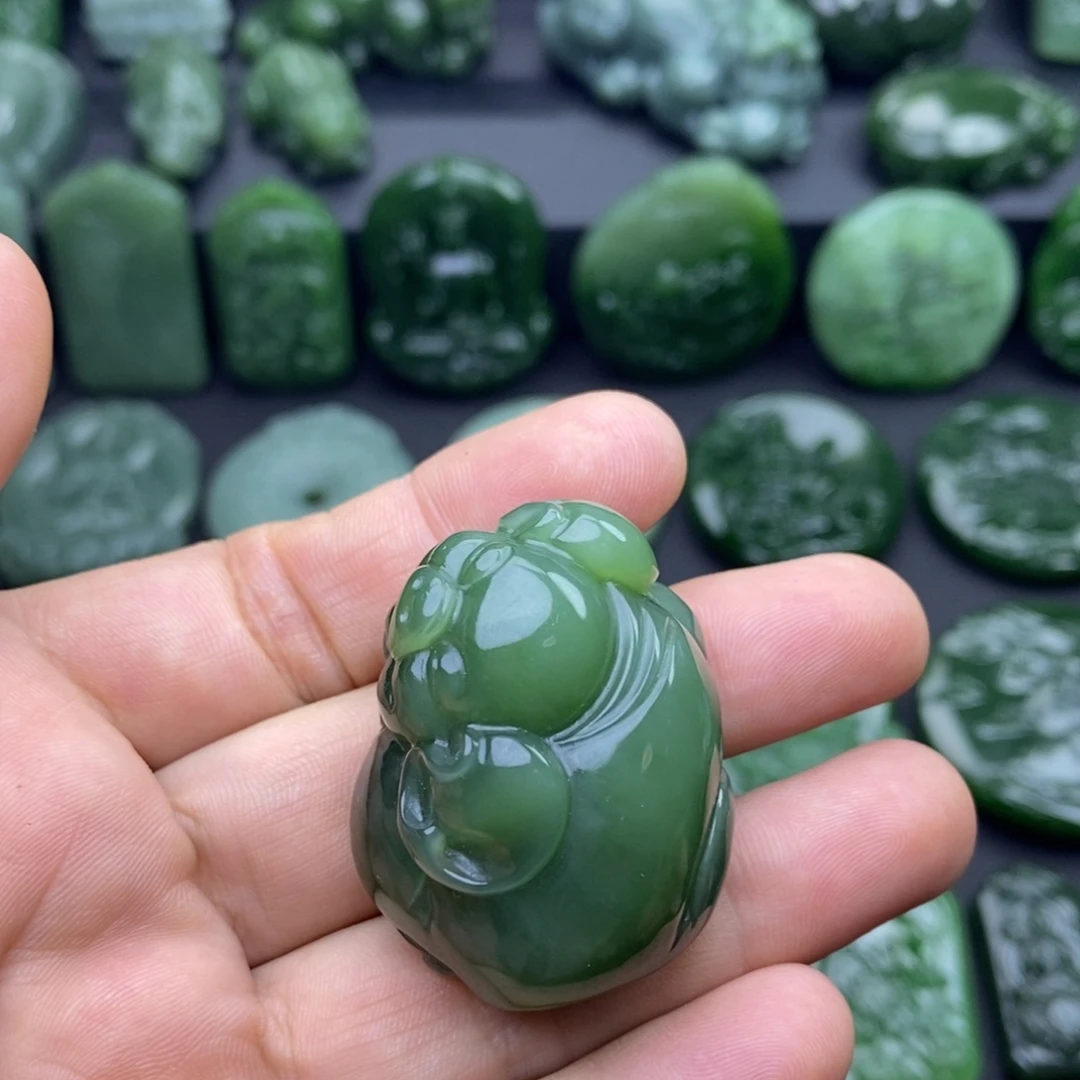 和田玉（碧玉）未镶嵌吊坠(不含链)