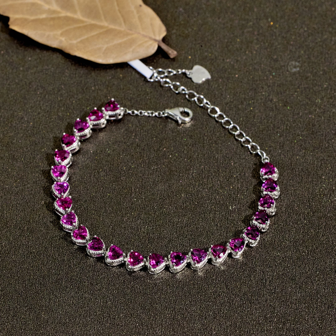 【玉峰珠宝丨安娜严选】石榴石手链S925银【N6296】多样性发一