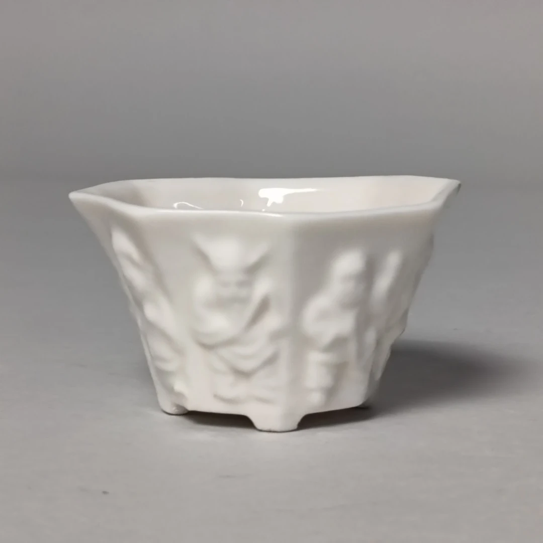 【010022712】民国 德化人物八方杯