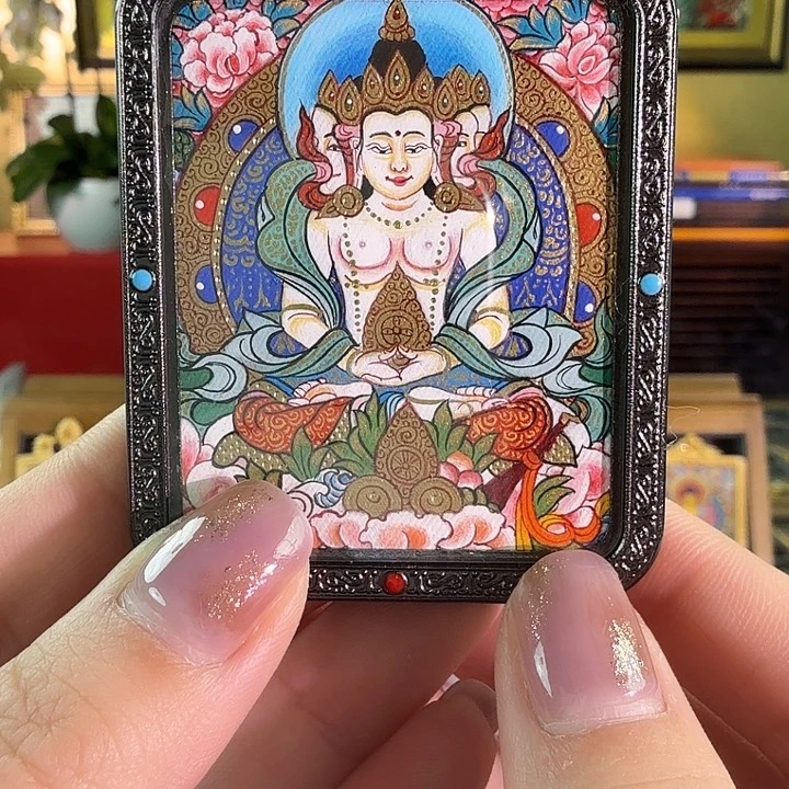 吊坠大日纯手绘才旦老师