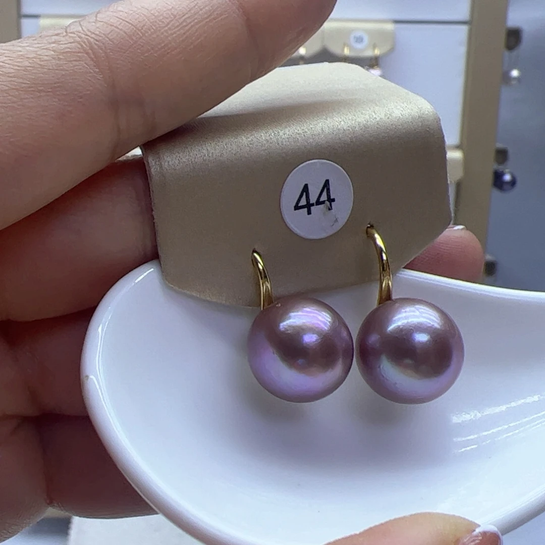 淡水珍珠耳饰银S925镶嵌