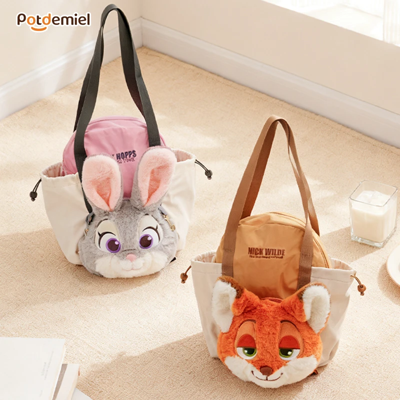 potdemiel迪士尼疯狂动物城尼克萌友同行单肩包国潮玩具