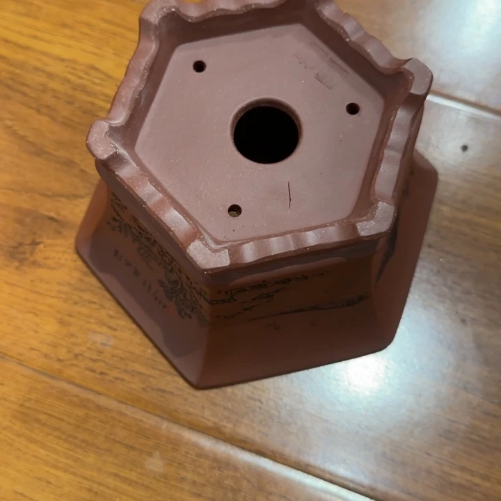 乔***紫砂花盆原矿紫泥