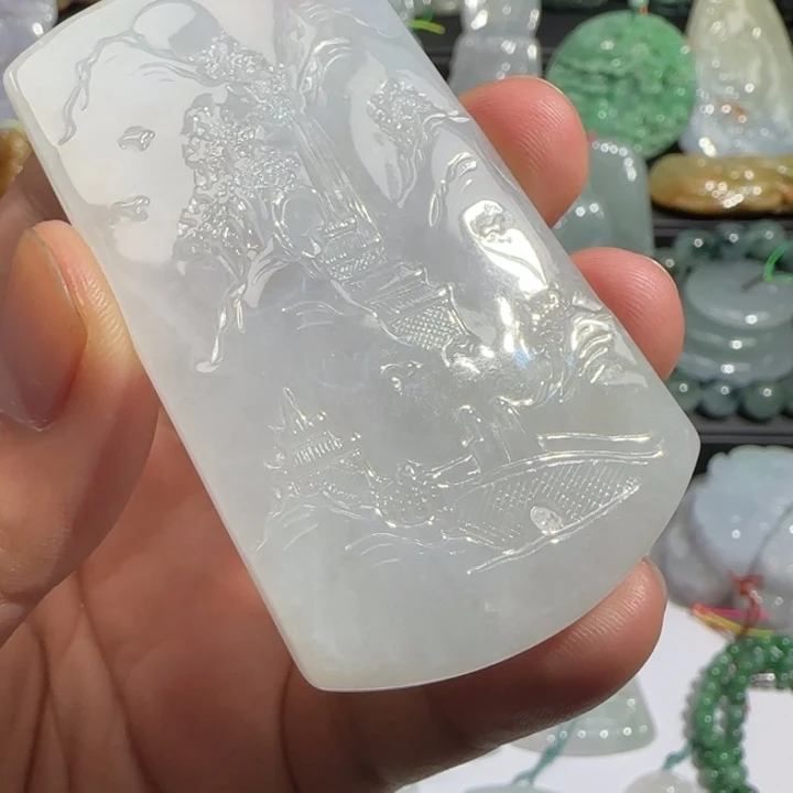 颈饰未镶嵌翡翠山水