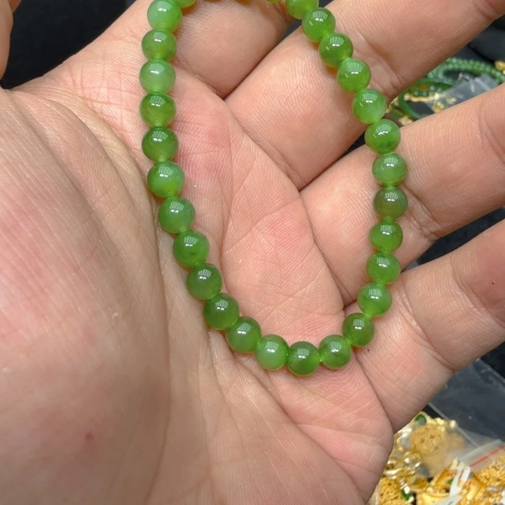 和田玉（碧玉）手链未镶嵌