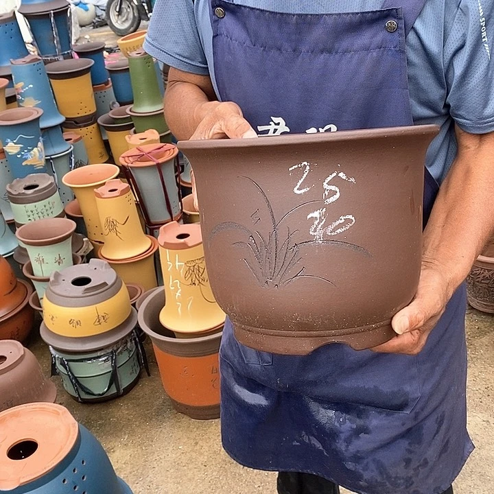 紫砂花瓶紫砂花盆