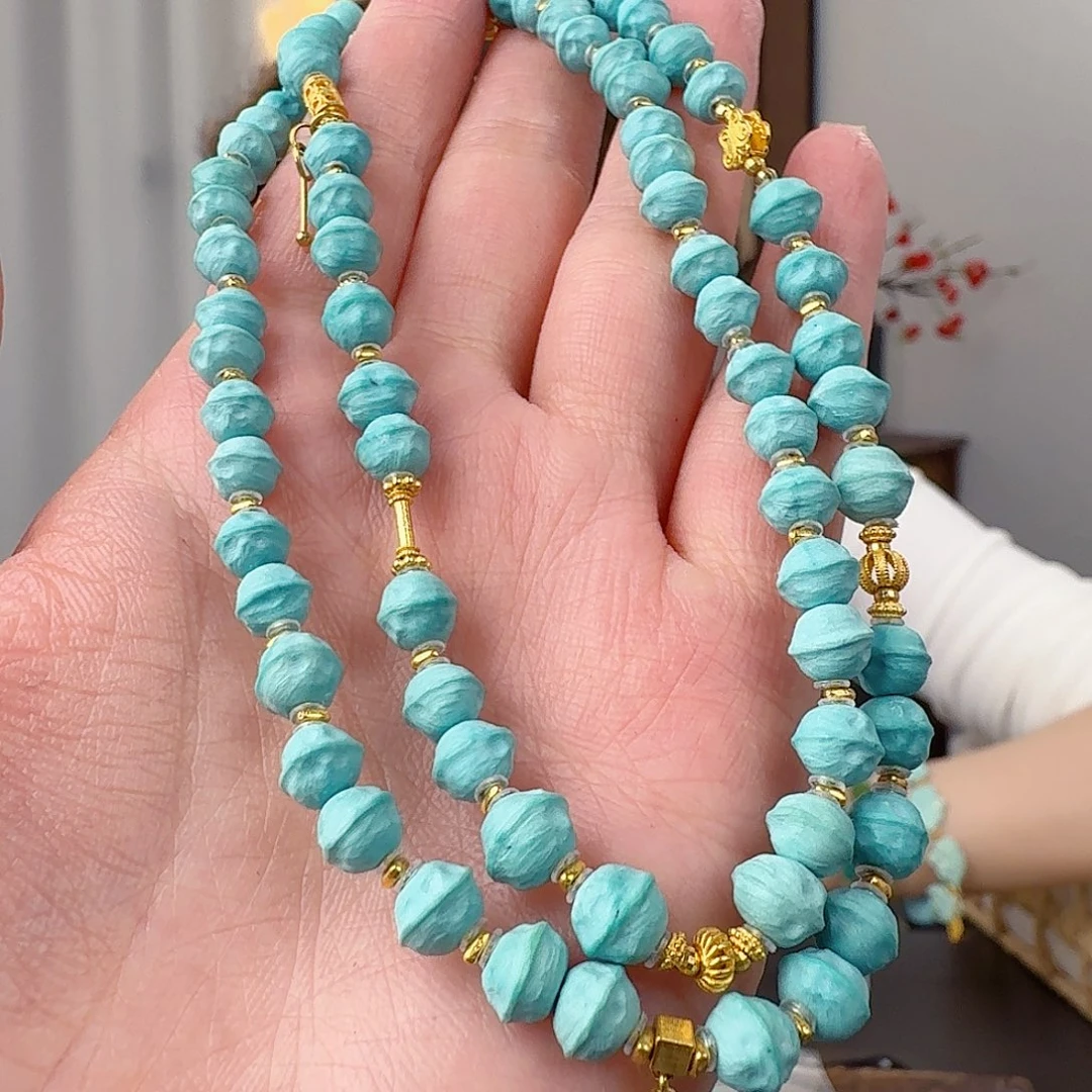 绿松石18K金镶嵌珠宝奇石