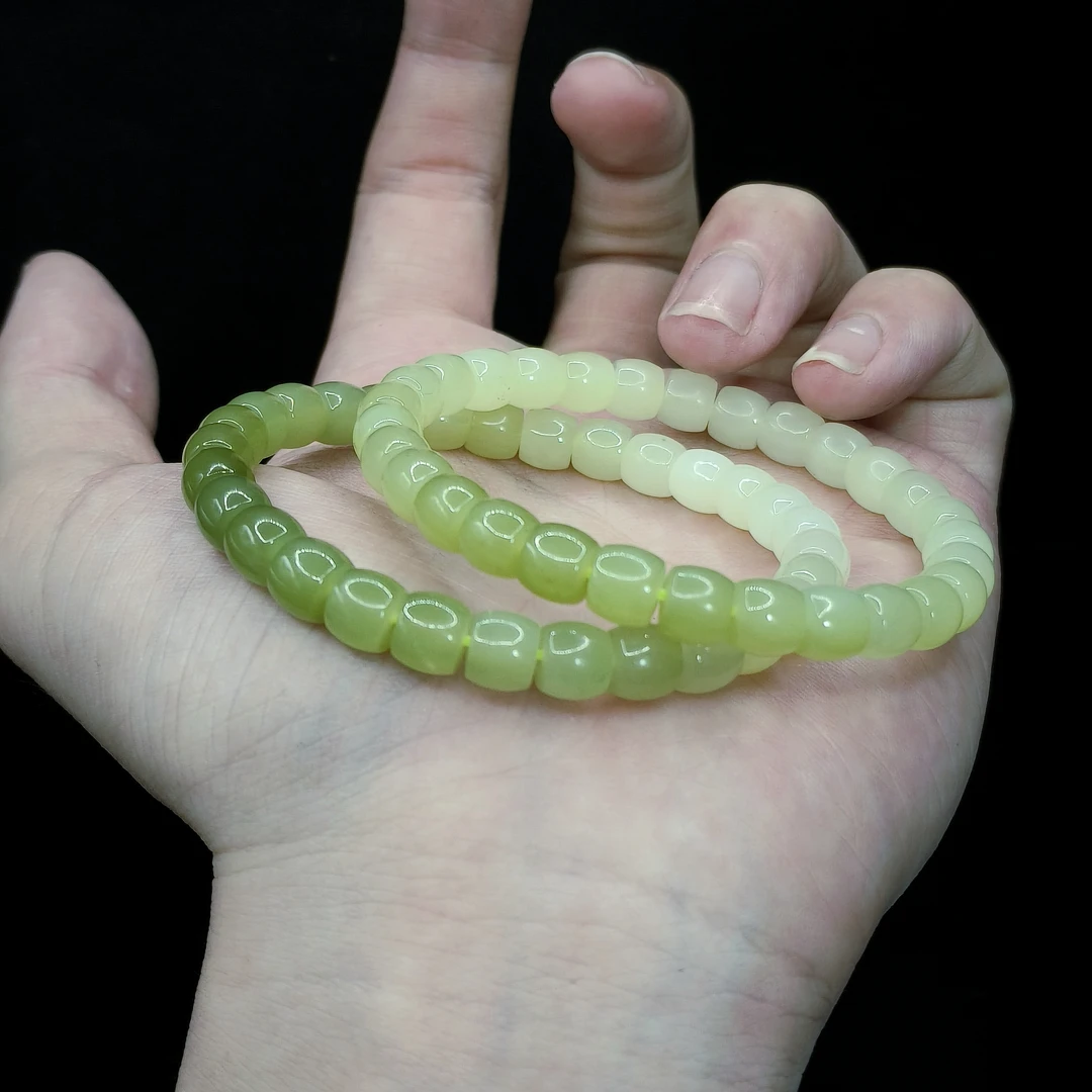 【李想精选】和田玉直切单圈手串J1【多样性发其一】约6mm