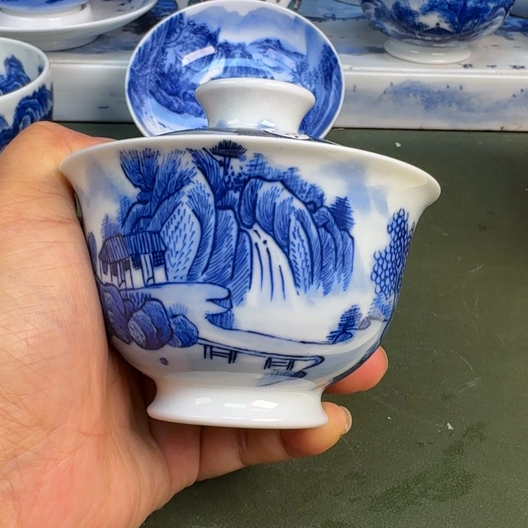 陶景德镇纯手绘茶具圆圆215