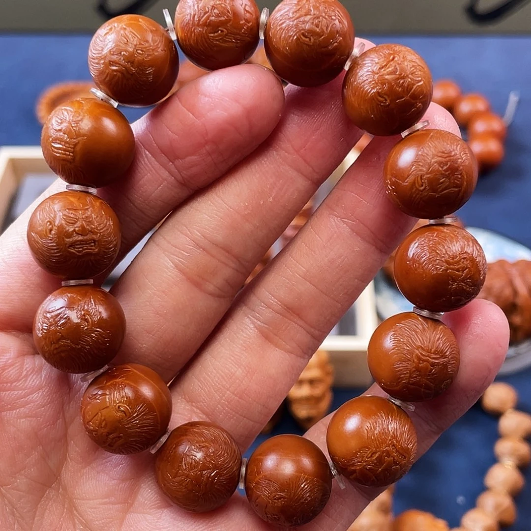 橄榄核手串/手链钟馗百态铁核光珠