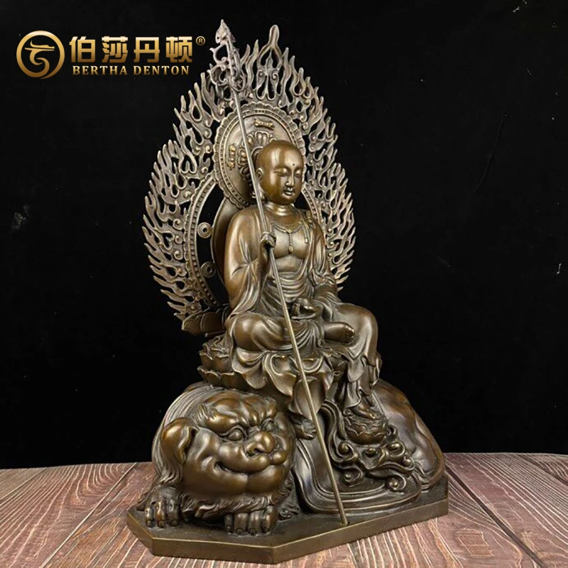 BERTHA DENTON/伯莎丹顿黄铜地藏王咖啡色紫铜色地藏王铜像菩萨