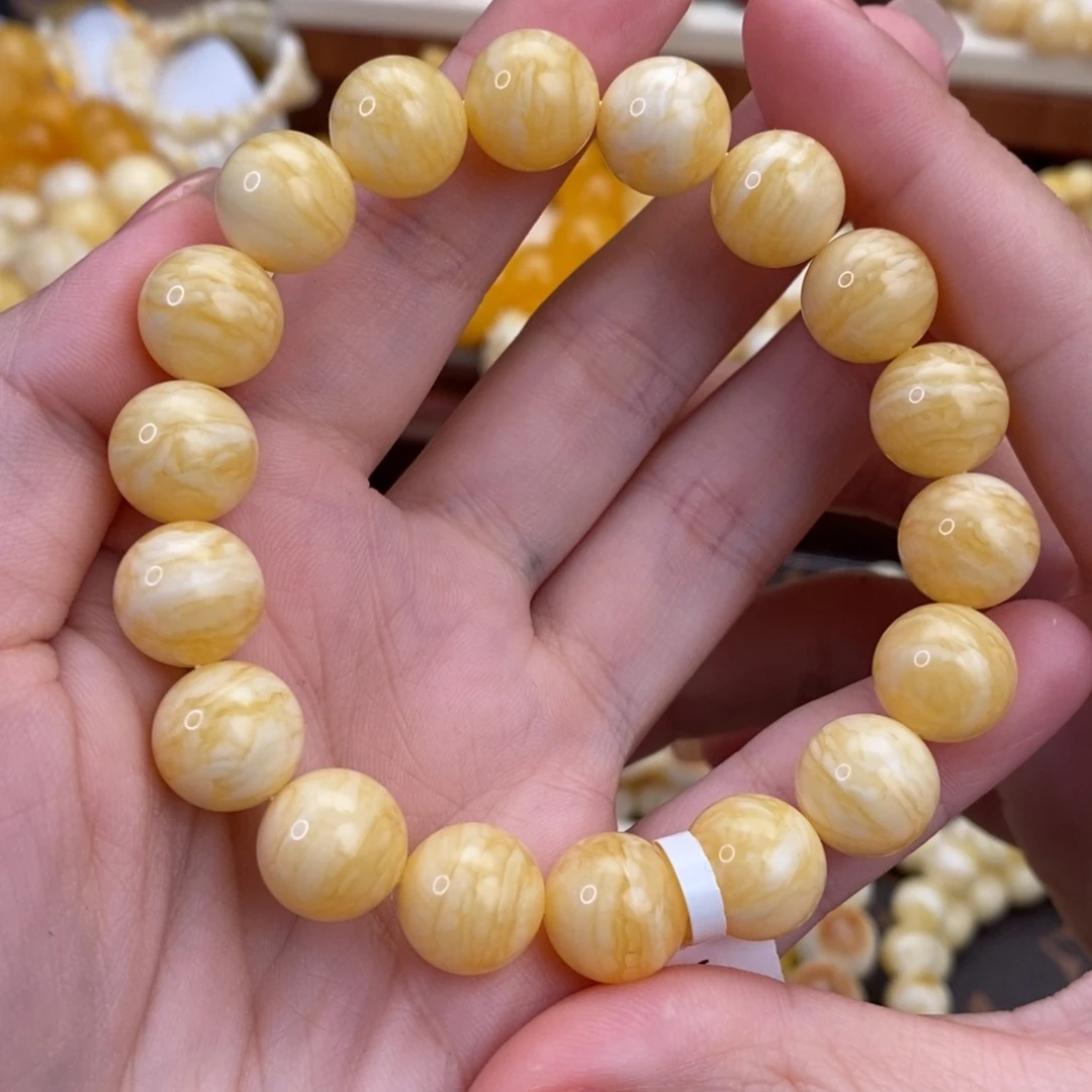 琥珀未镶嵌裸石手链