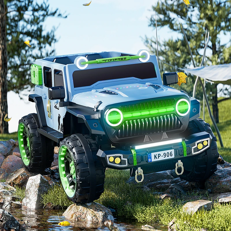 【爆款推荐】儿童电动车牧马人越野可坐双人玩具车男女儿童小汽车