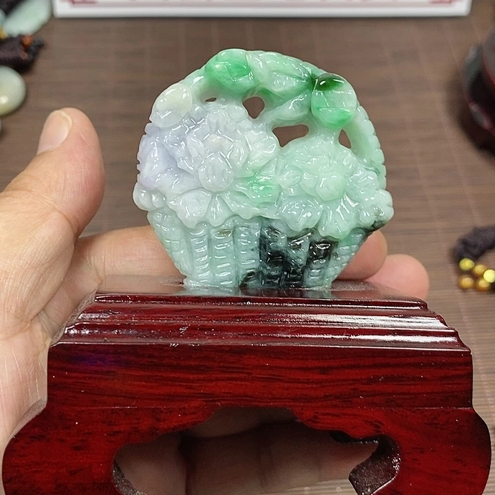 颈饰未镶嵌翡翠天然翡翠玉A货配证书