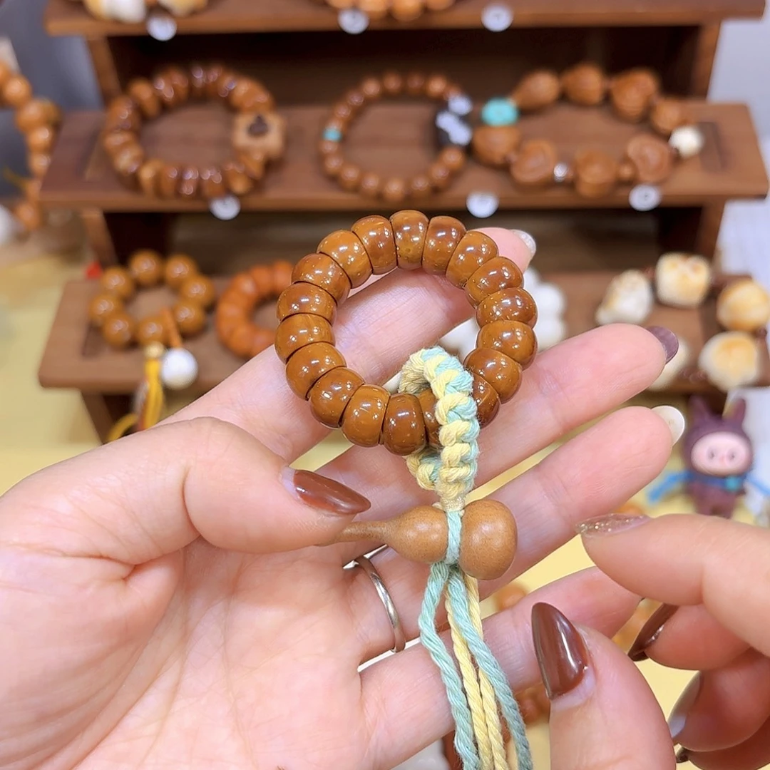 星月菩提吊坠紫金鼠碗肠手捻桃木葫芦