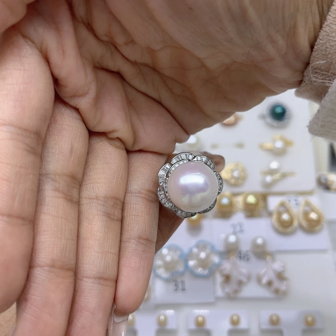 月****戒指合金淡水珍珠