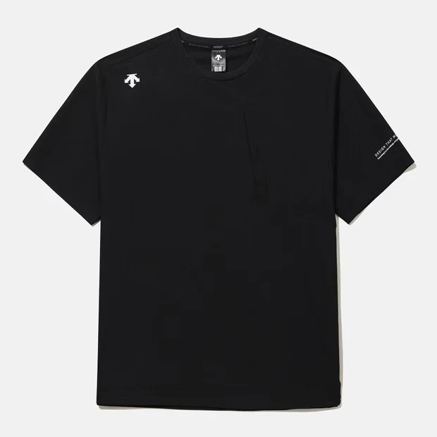 DESCENTE/迪桑特胸前口袋下摆抽绳款短袖T恤透气休闲SQ321UTS75