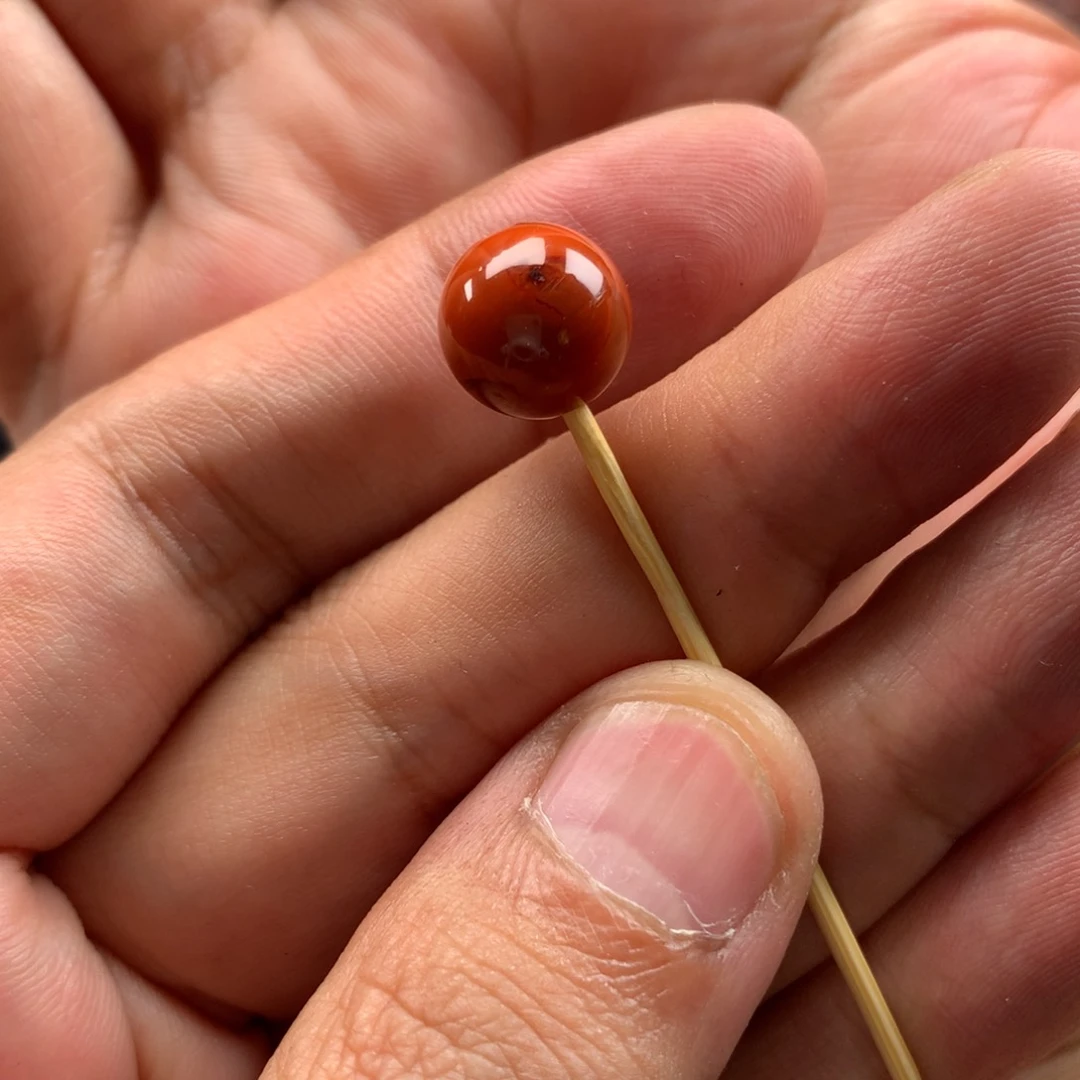 南红玛瑙阿东寨11.2单珠未镶嵌