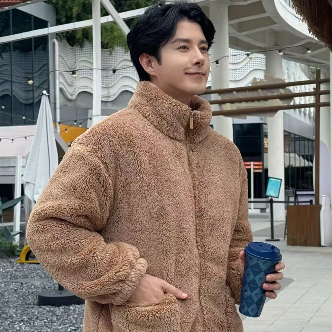 恩熙·新款韩版情侣立领加绒男款家居服26777