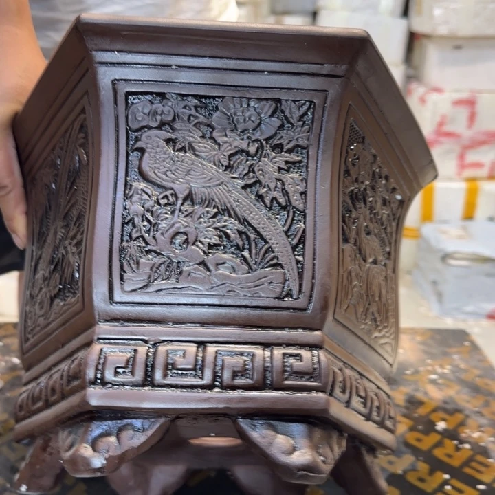 紫砂花盆口径27 24高度22