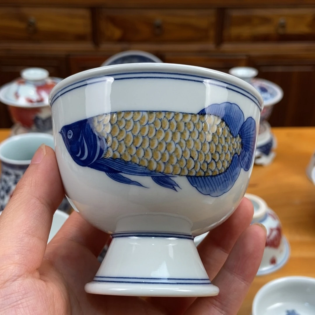 手绘茶具现代制品