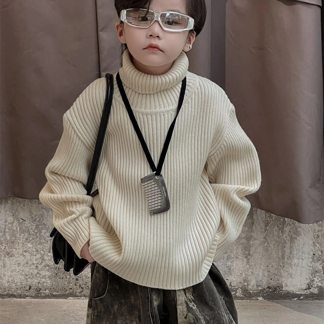 【毛衣轻仓】童装儿童保暖弹力毛衣宝宝女童男孩内搭针织衫男童高领