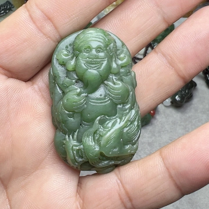 和田玉挂件未镶嵌喜****张