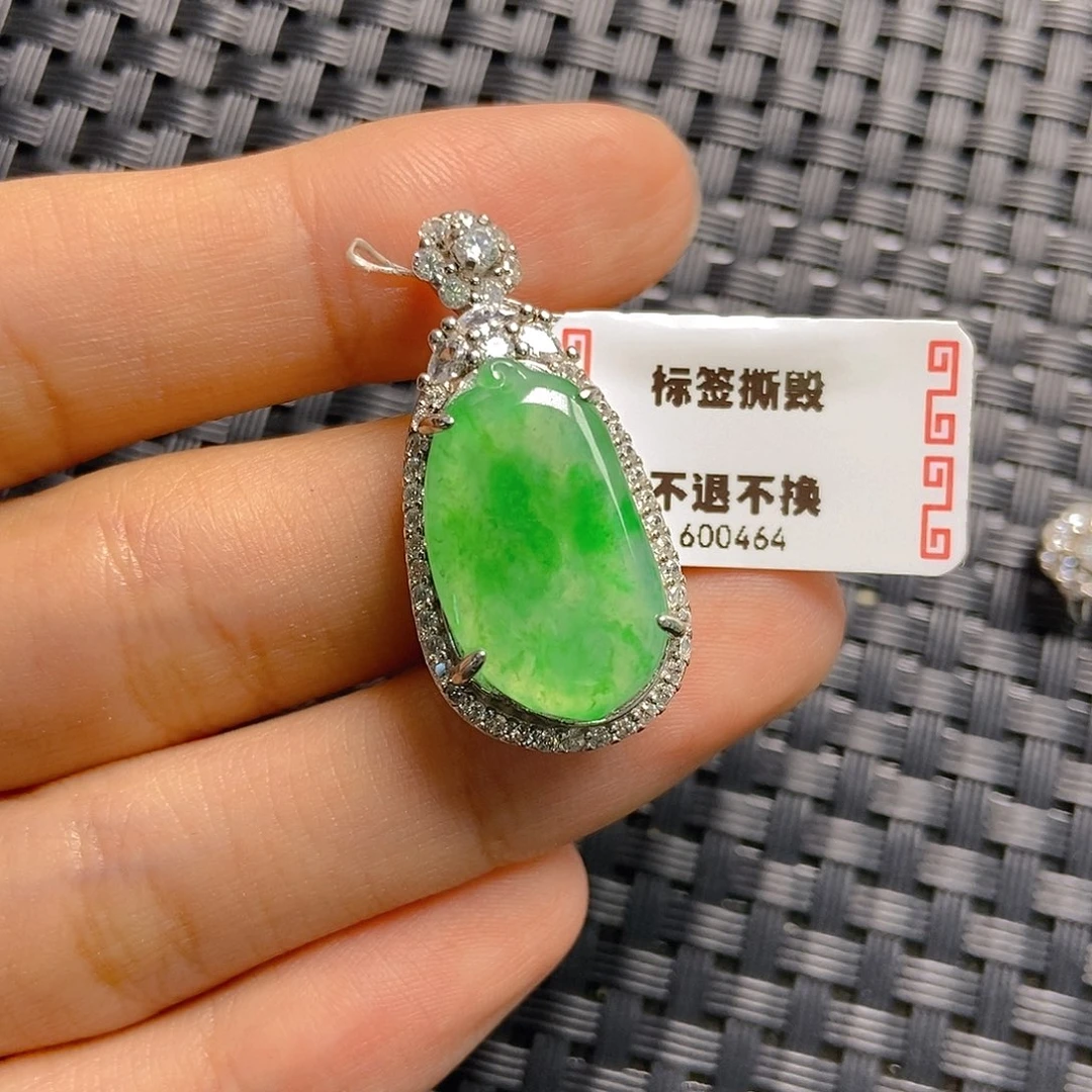 翡翠银S925镶嵌颈饰