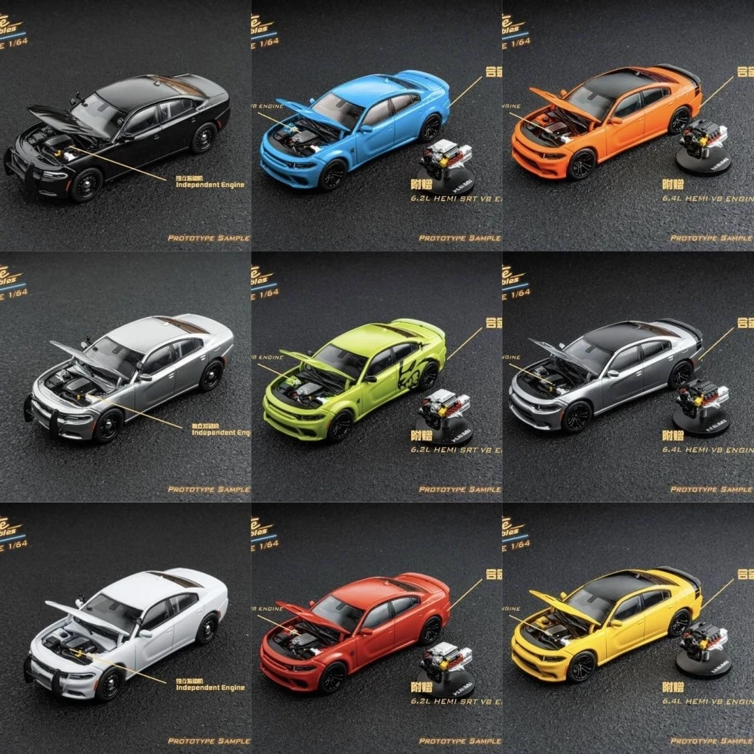 EC 1:64 道奇战马 警用拦截者 STR 迪通拿 合金汽车模型