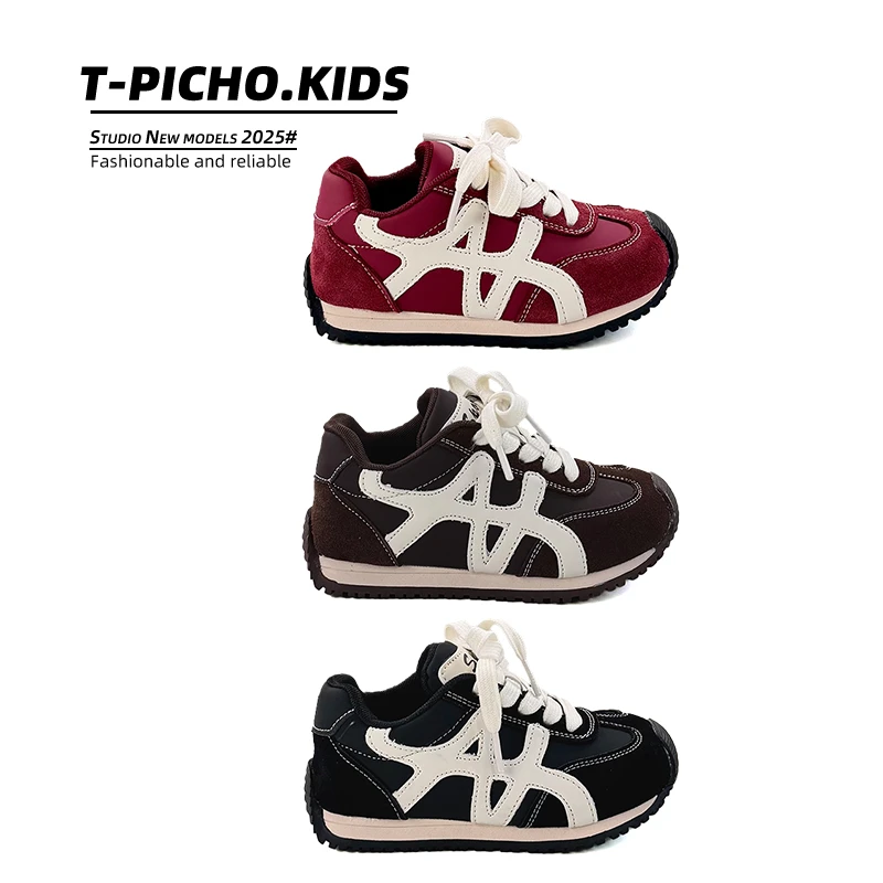 儿童运动鞋2025秋季新款男童软底时尚防滑阿甘鞋女童休闲鞋-2195