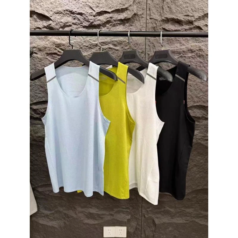 就是舒服 夏季男士工字背心运动速干弹力激光网眼透气背心