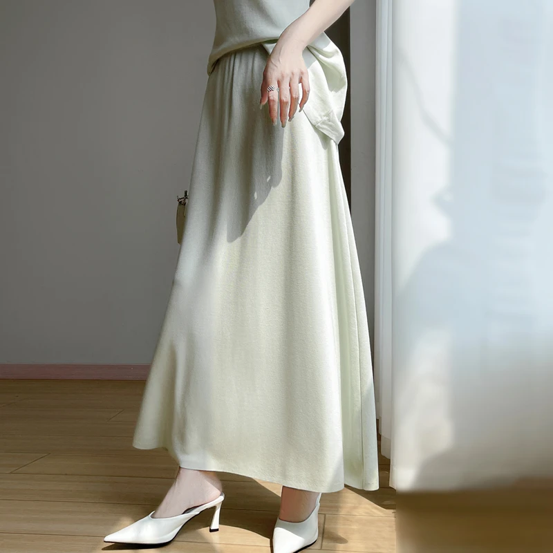 羊范2025夏季新款天丝气质高腰显瘦半身裙女韩版百搭高级感包臀裙