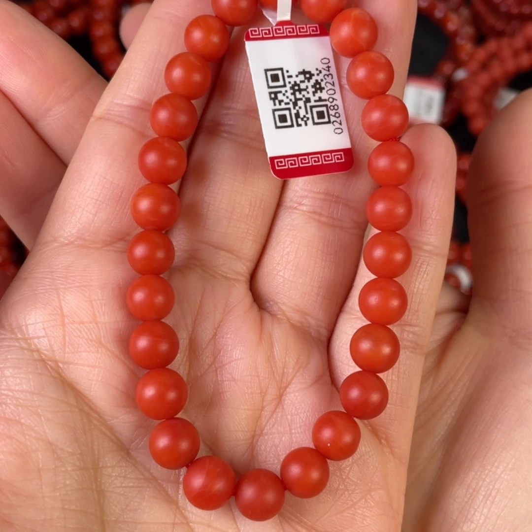 【闪购商品】南红玛瑙手链未镶嵌糖**甜满肉满色花