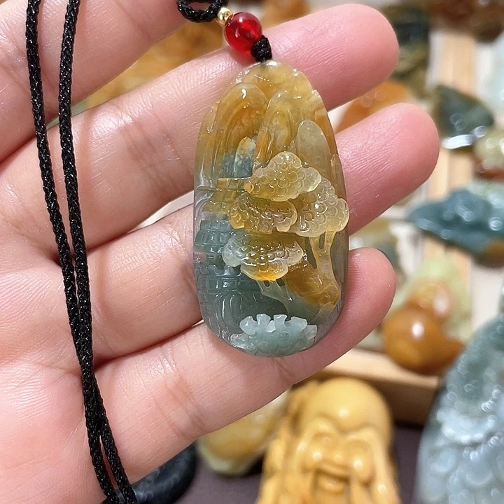 岫玉吊坠(不含链)未镶嵌