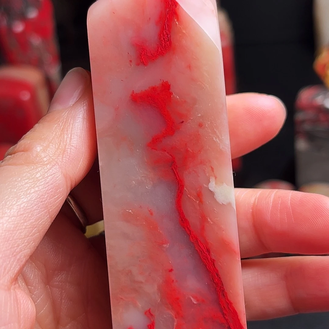 巴林石印石鸡血石方章