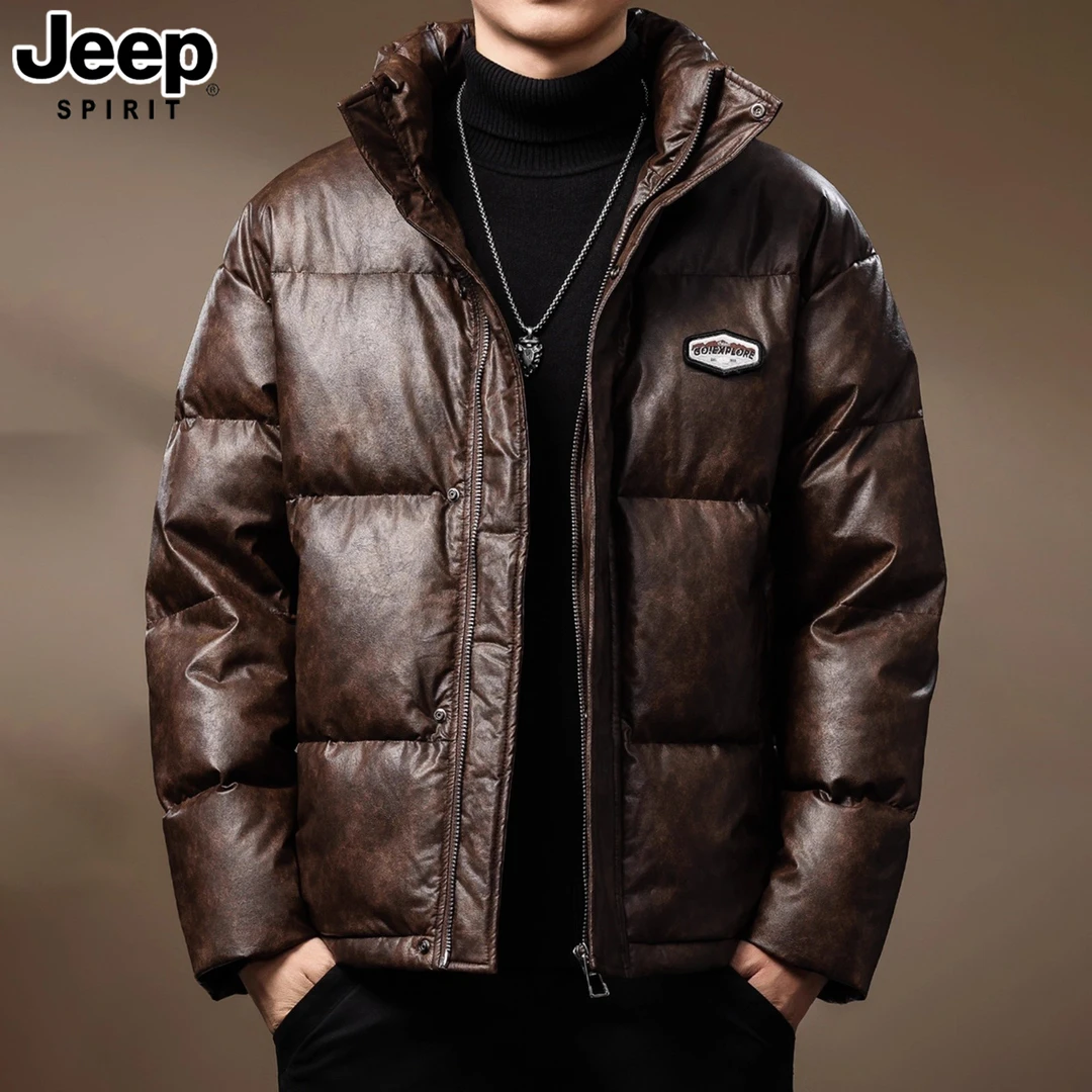 JEEPSPIRIT吉普高端90鸭绒保暖羽绒服男士冬季户外宽松大码外套
