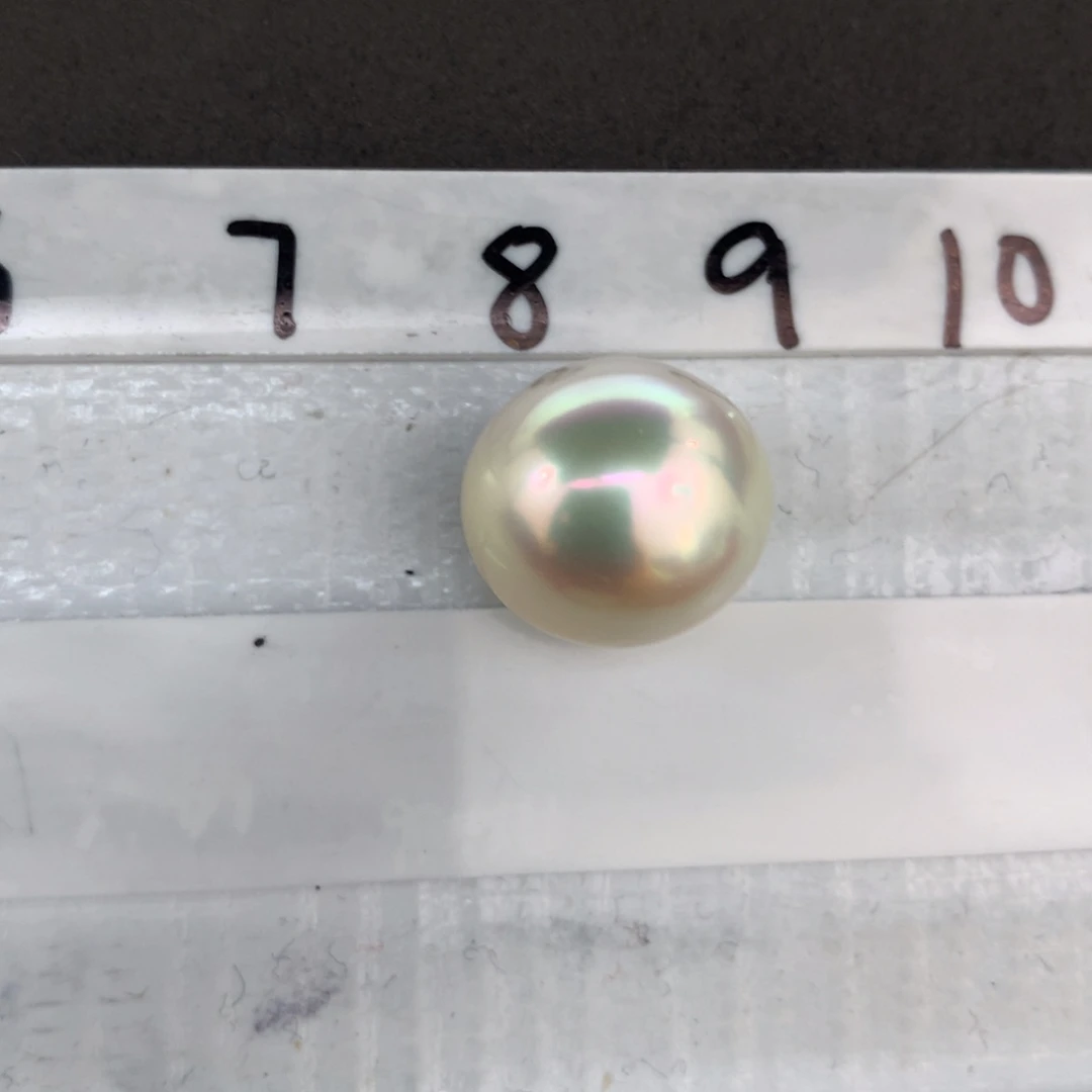 定制海水珍珠未镶嵌裸珠干枯澳白15-16