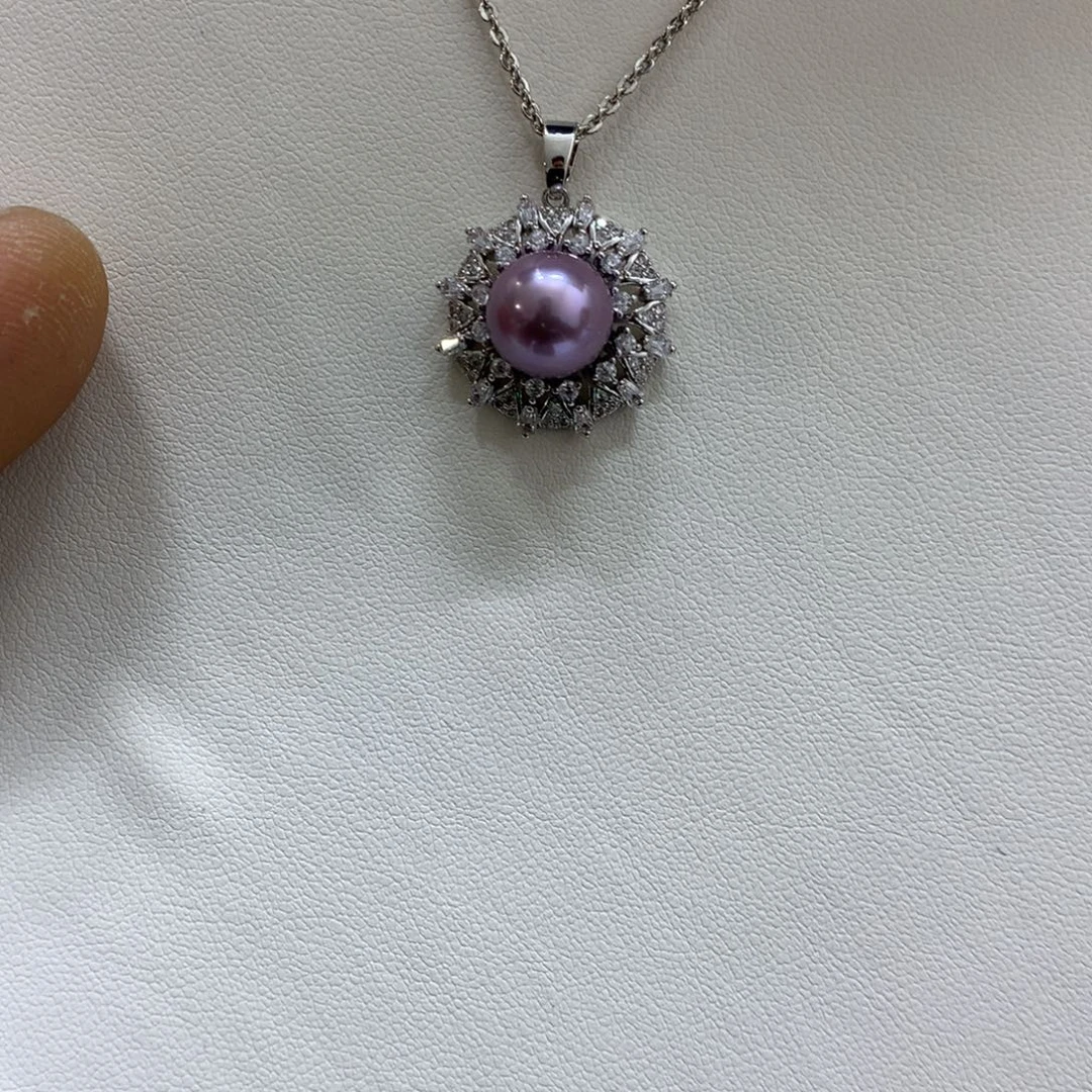 淡水珍珠耳饰银S925镶嵌