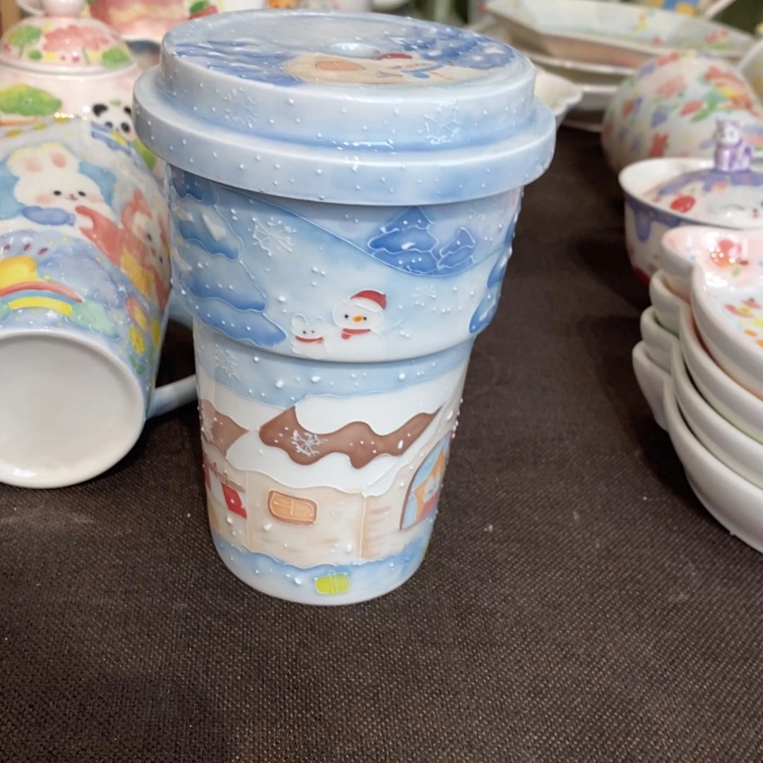 瓷片A****?雪景吸管杯福利