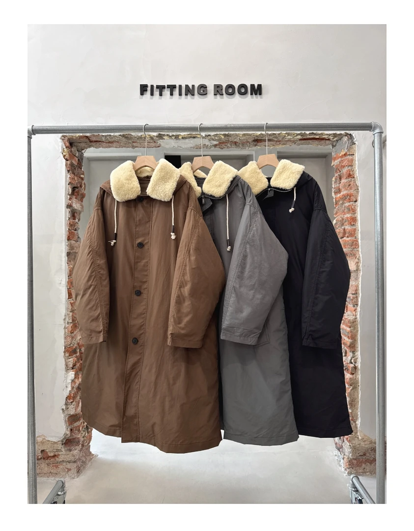 D021毛领可拆卸两穿风衣款羽绒服