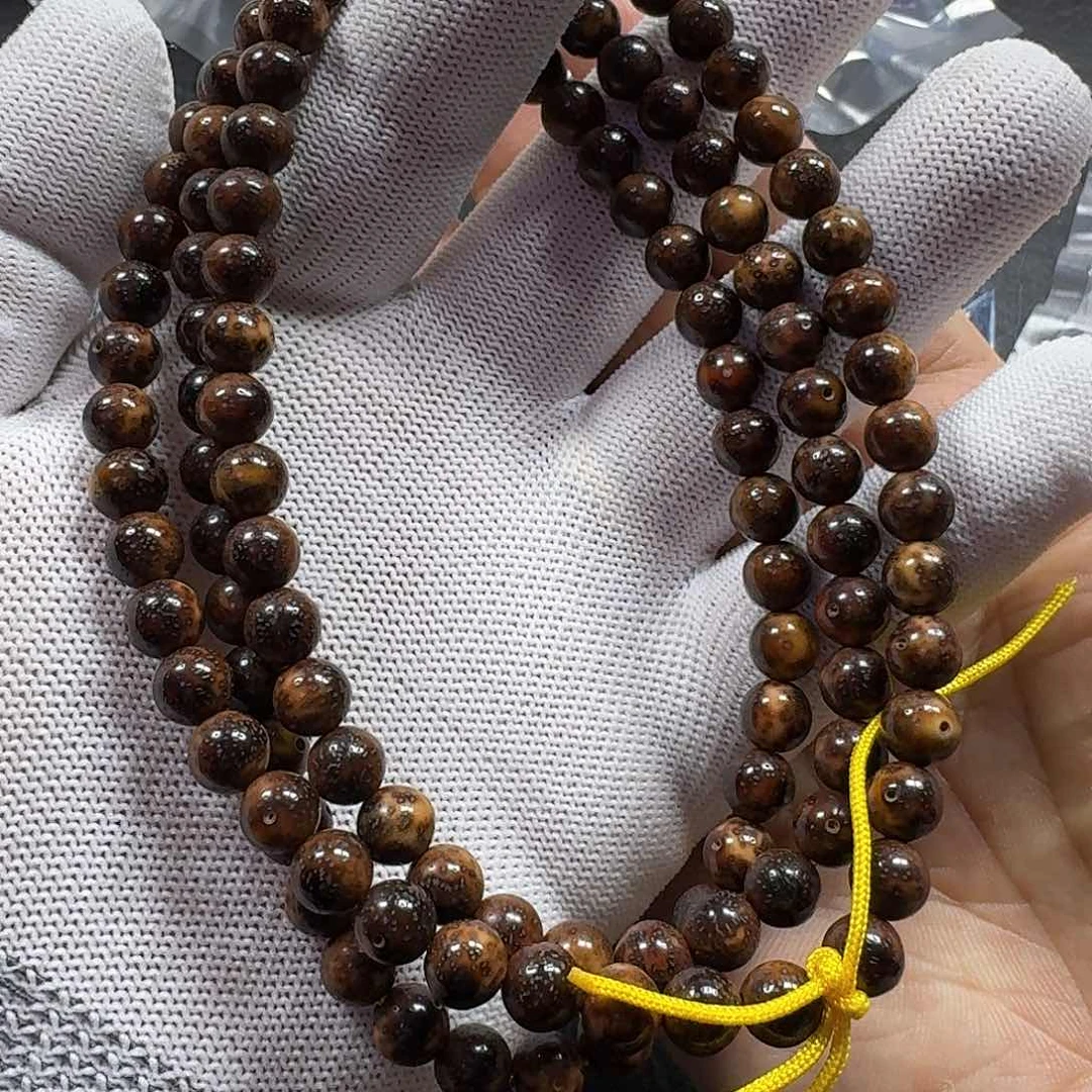 星月菩提手串涅**心8mm虎皮圆珠