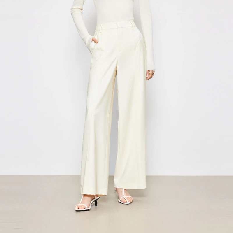 【商场同款】HPLY荷比俪24春新女宽松阔腿裤休闲裤HME11410282-1T