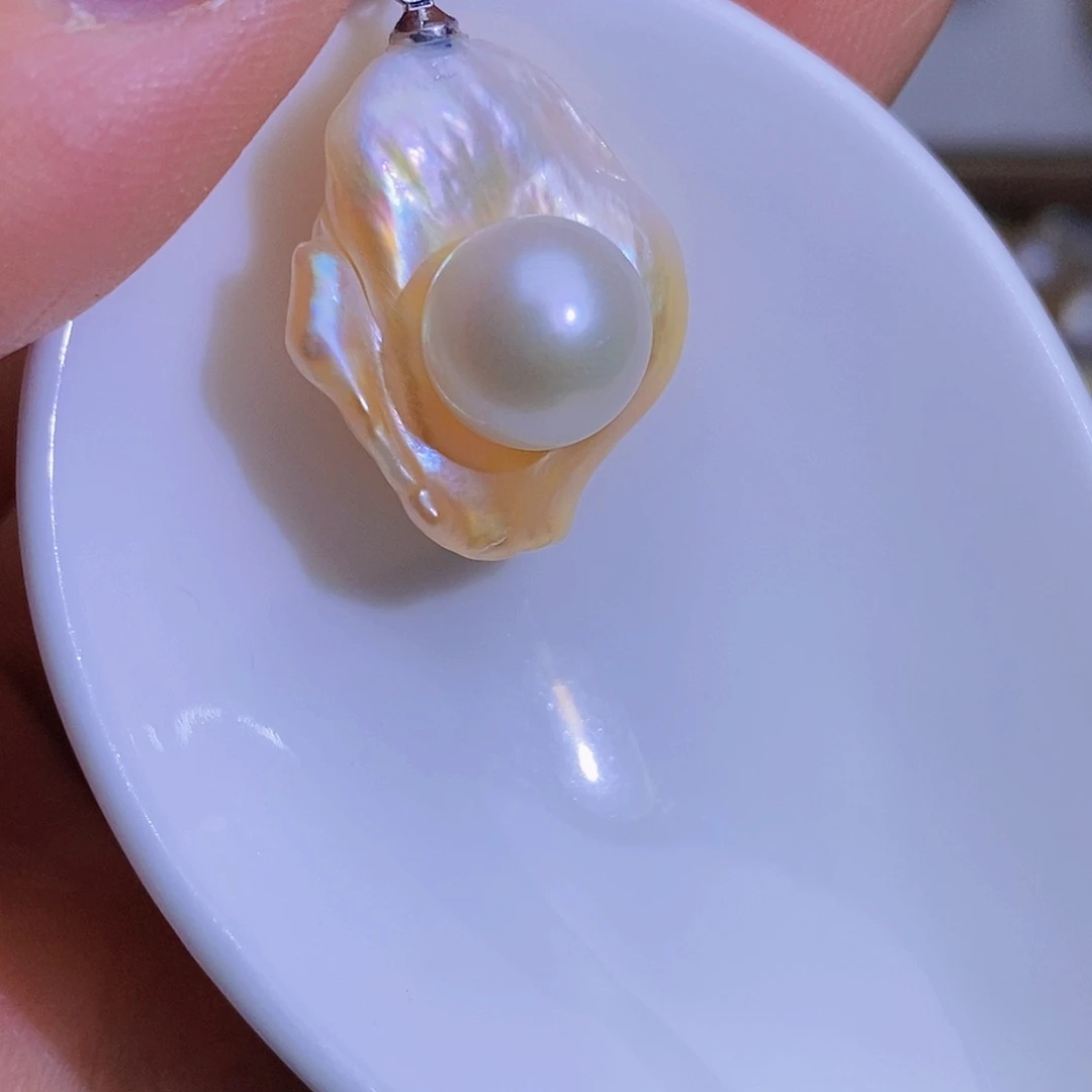 淡水珍珠淡水珍珠银S925镶嵌