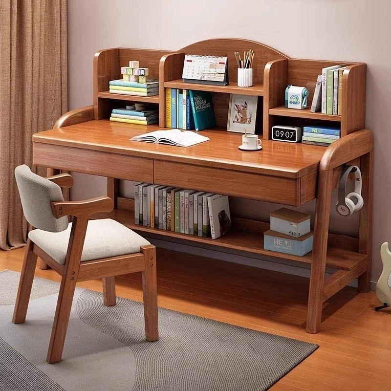 新疆西藏包邮实木书桌清仓中小学生小孩写字桌家用简约初高中生升