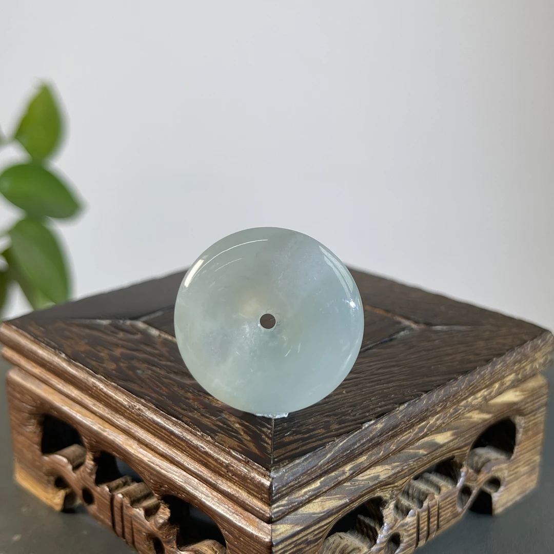 JXA25-95 天然缅甸A货翡翠 平安扣