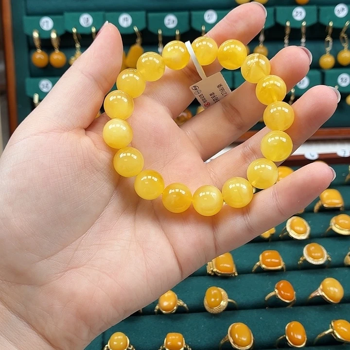 琥珀未镶嵌手串12mm