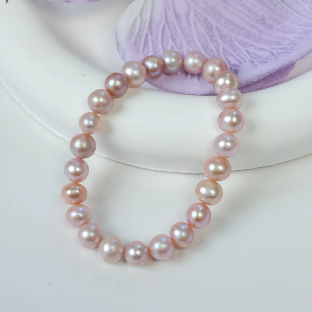 【紫罗兰】7-8淡水珍珠手串